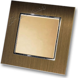 Lineme Wall Switch One-Way with Frame Gold