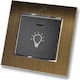 Staircase Push Button H Series Black LED Indica...