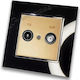 TV Satellite Aerial Socket Gold Matte Frame Bla...