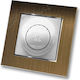 Simple Dimmer Switch 500w Matte Silver Frame Gold Metallic Hseries Lineme 50-00110-5_50-00121-6