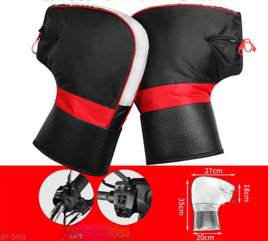 Waterproof Motorcycle Hand Cover Handguards Inner Lining Reflective Strips