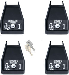 Hermes Autodachträgerabdeckungen 4Stück