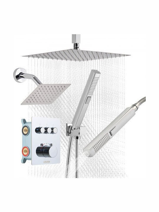 Vevor Shower Column with Mixer Silver
