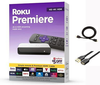 Roku TV Box Premiere 4K UHD with WiFi with Roku OS Operating System