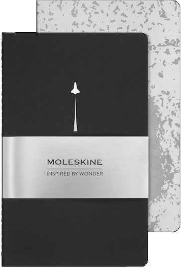 Moleskine Ограничено Издание Cahier Бележник Булет Журнал с Бели Страници с Поставка за Химикалка Черен