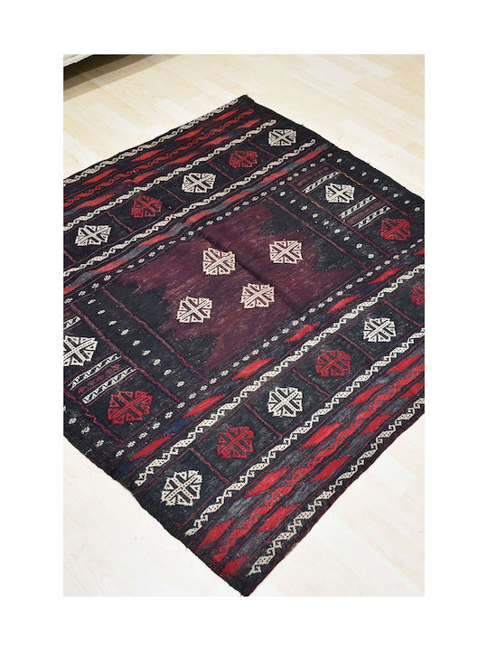 Sprintzio Persian Handmade Rug Rectangular Wool Black-red