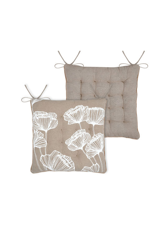 Μαξιλάρι Καρέκλας Κήπου Oriana Naturel 38x38εκ.