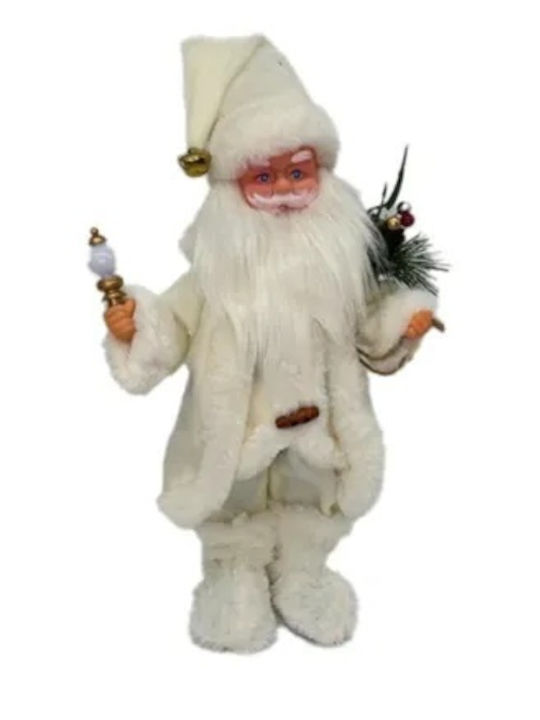 Plus Decorativ Moș Crăciun Albς 35cm.