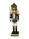 Velve Nutcracker de Crăciun Lemn Verde Înălțime 20cm.