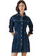 Mini Shirt Dress Denim Blue Dress