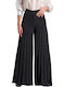 Damen Hoch tailliert Stoff Hose Black