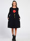 Rochie Midi Drapată Bej