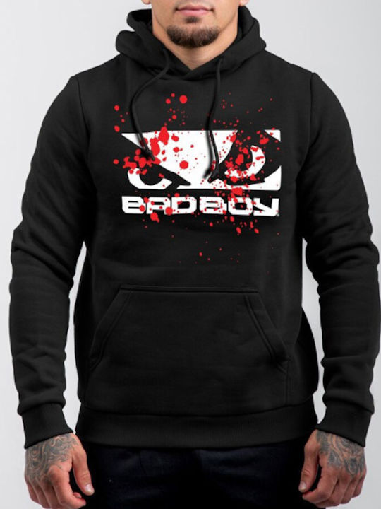 Bad Boy Φούτερ Black με Κουκούλα