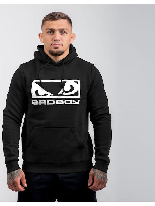Bad Boy Φούτερ Black/white με Κουκούλα