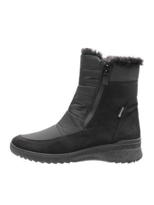 Leather Women's Ankle Boots Black