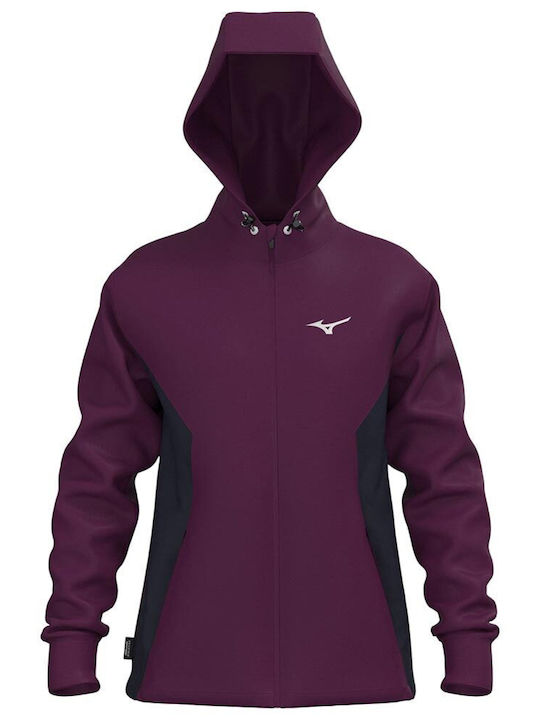 Mizuno Дамска Жилетка Суитшърт Худи Лилава