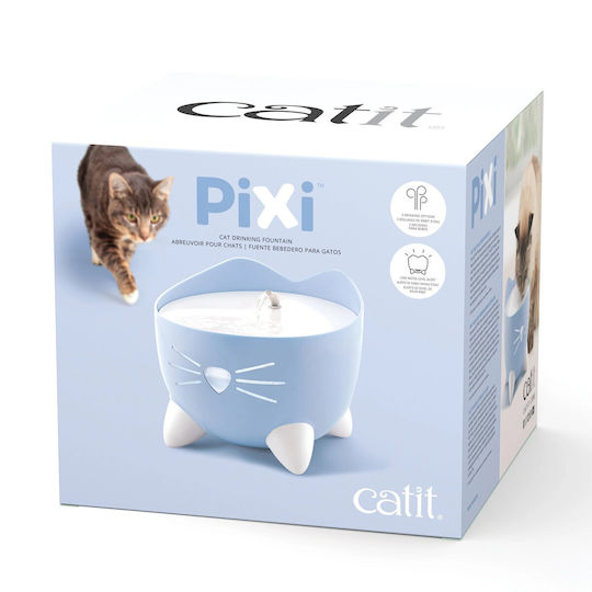 Catit Pixi Waterer Fountain for Dog & Cat in Light Blue Color