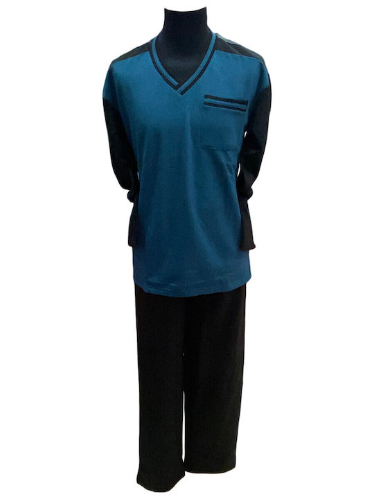 Lanotte Men's Winter Pajamas Set Stone-black