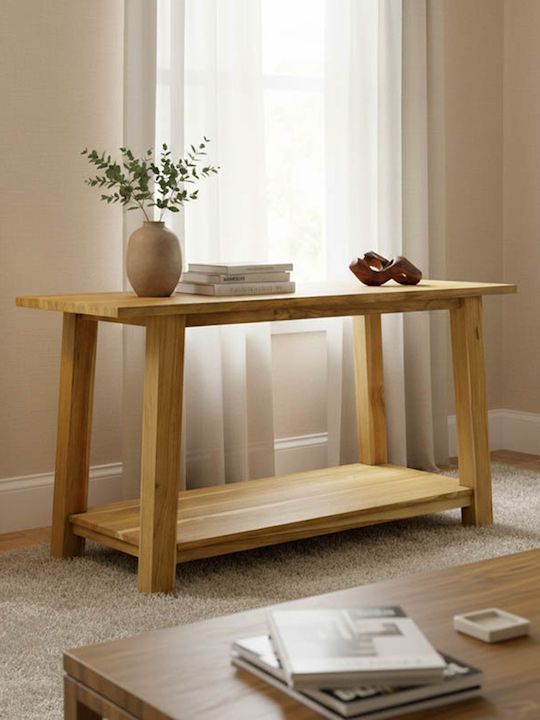Decoza Consolă din Lemn Masiv Natural Shade L140xL40xH80buc