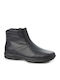 Piele Negru Ghete barbati Anatomic cu fermoar