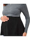 Black-Gray Long Sleeve Nursing-Maternity Top Queen Mother