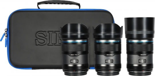 Sirui Kit Crop Camera Lenses Sniper 23mm, 33mm & 56mm F1.2 Fixed for Fujifilm X Mount Black
