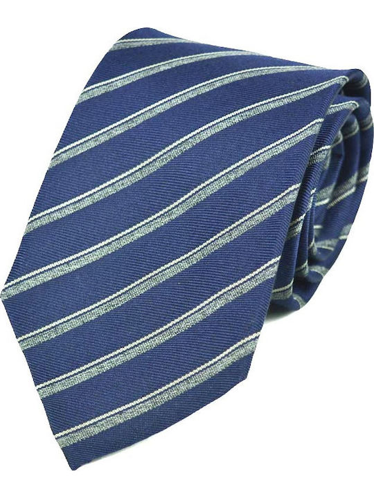 Makis Tselios Fashion Ανδρική Γραβάτα Μεταξωτή σε Μπλε Χρώμα