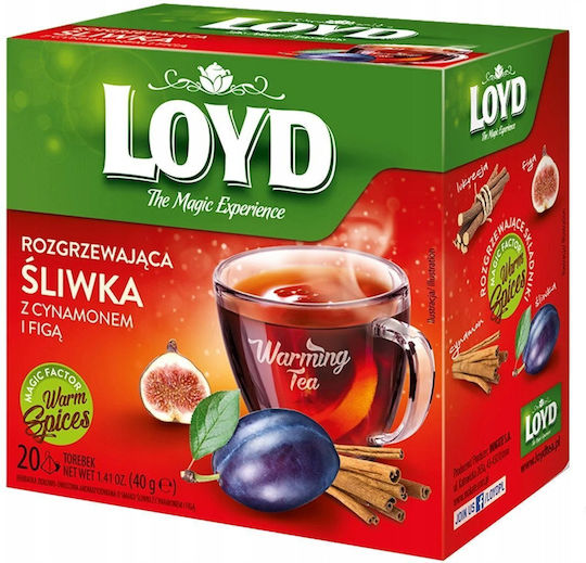 Loyd Warming Tea Sweet Plum Cinnamon Fig Flavor 20 Bags