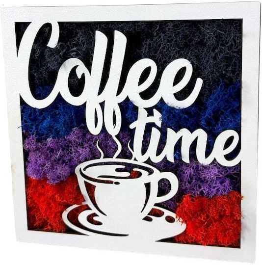 Coffee Time Picture Stabilized Natural Moss Blue-purple-red