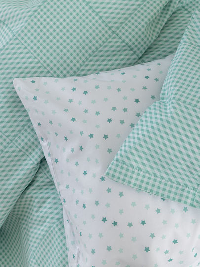 Palamaiki Kids Cotton Pillowcase Set 52x72cm Turquoise Palamaiki Kids Cotton Pillowcase Set 52x72cm Turquoise