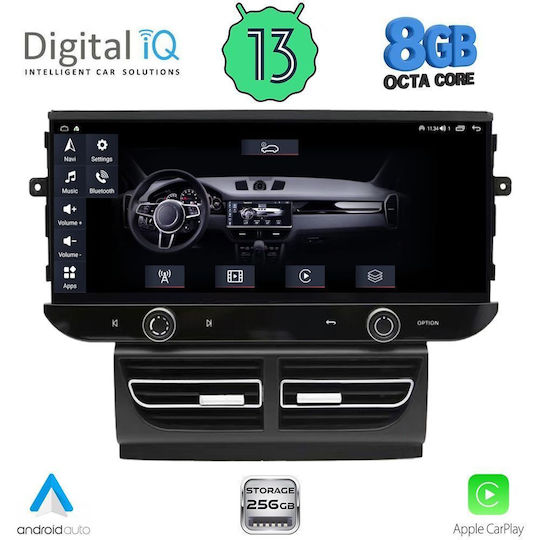 Digital IQ Car Audio System for Porsche Macan 2014-2016 (Bluetooth/USB/AUX/WiFi/GPS/Apple-Carplay/Android-Auto) with Touch Screen 12.3"