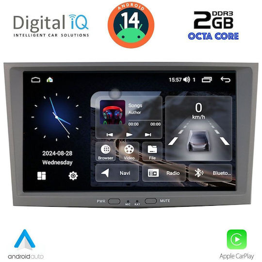 Digital IQ Ηχοσύστημα Αυτοκινήτου για Opel Corsa / Meriva / Tigra / Vectra 2004-2014 (Bluetooth/USB/AUX/WiFi/GPS/Apple-Carplay/Android-Auto) με Οθόνη Αφής 8"