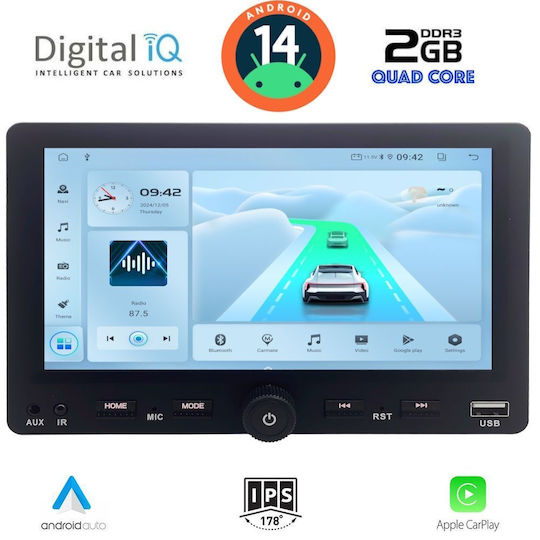 Digital IQ Автомобилна Аудио Система (Блутут/USB/AUX/WiFi/GPS/Apple-Carplay/Android-Auto) с Тъчскрийн 7"