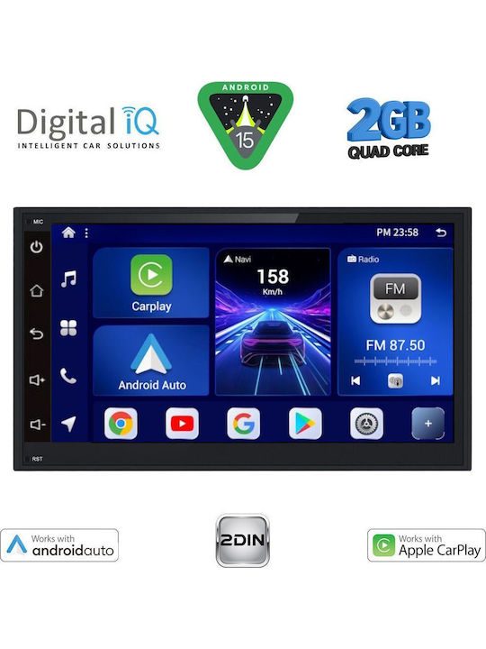 Digital IQ Ηχοσύστημα Αυτοκινήτου 2003-2008 (Bluetooth/USB/AUX/WiFi/GPS/Apple-Carplay/Android-Auto) με Οθόνη Αφής 6.5"