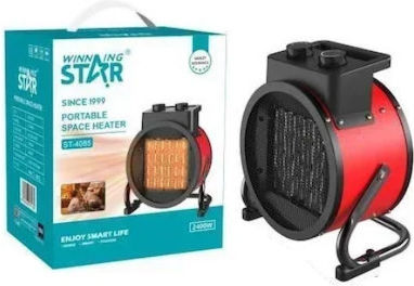 Ceramic Fan Heater Room Floor Alb 2400W