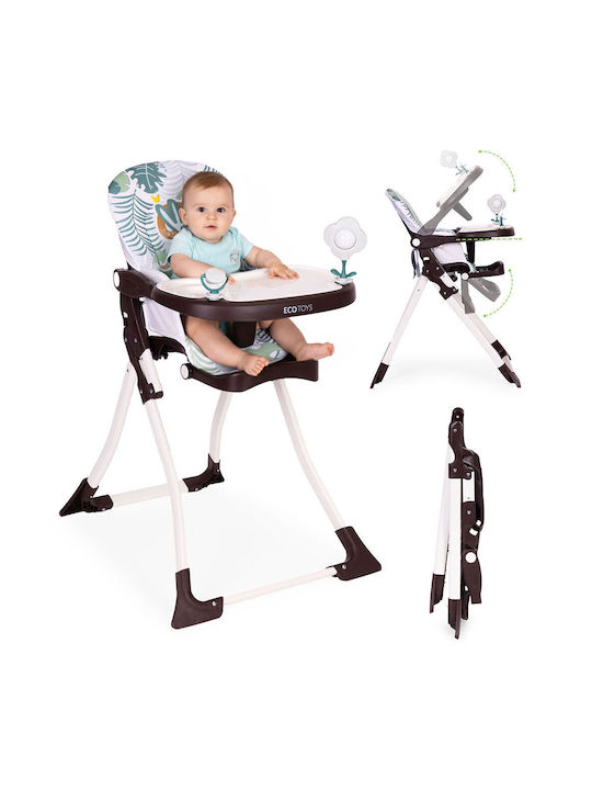 Ecotoys Scaun Înalt De Masă Bebe Pliabil Multicolor