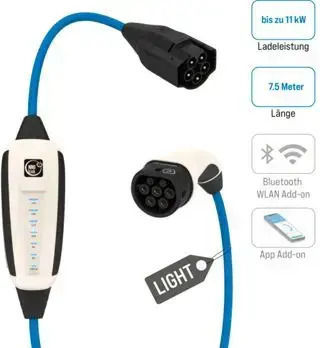 Nrgkick Pure Portable Three-Phase 11kW Charging Station with Built-in Cable Type 2