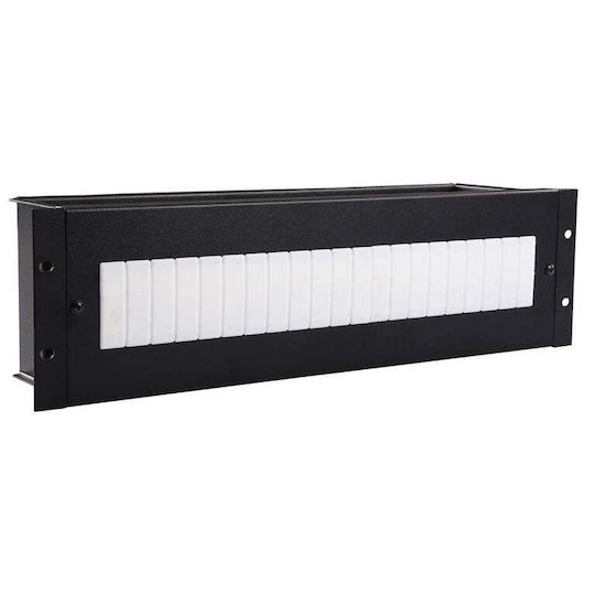 Lanview 3U 19" Elektrisches DIN-Schienenmodul Schwarz