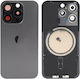 Apple iPhone 15 Pro Капак за Батерия Камера Обектив Magsafe Черен Лого OEM