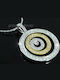 Gold Plated Designer Circles Necklace with Swarovski Crystals Georgita