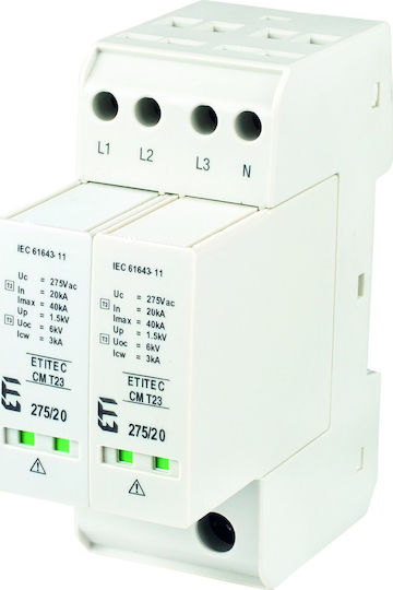 Bake Stop C+D T2+T3 In 20kA Etitec CM T23 275/20 4+0 002440652