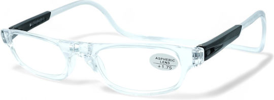 Optosquad Reading Glasses +2.75 with Magnet in Transparent color A0082