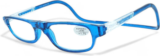 Optosquad Lesebrille +1.75 mit Magnet in Blau Farbe A0081