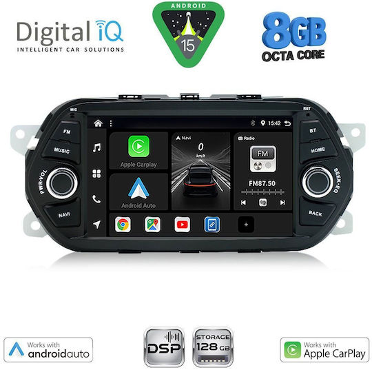 Digital IQ Ηχοσύστημα Αυτοκινήτου για Fiat Tipo 2015-2023 (Bluetooth/USB/WiFi/GPS/Apple-Carplay/Android-Auto) με Οθόνη Αφής 7"