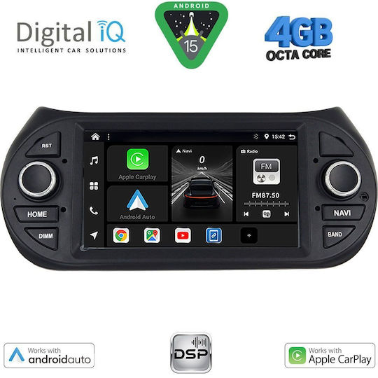 Digital IQ Car Audio System for Peugeot Bipper Citroen Nemo Lexus CT 2008 (Bluetooth/USB/WiFi/GPS/Apple-Carplay/Android-Auto) with Touch Screen 7"