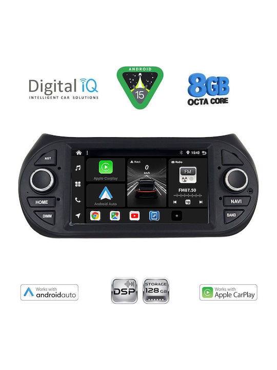 Digital IQ Car Audio System for Peugeot Bipper Citroen Nemo Lexus CT 2008 (Bluetooth/USB/WiFi/GPS/Apple-Carplay/Android-Auto) with Touch Screen 7"