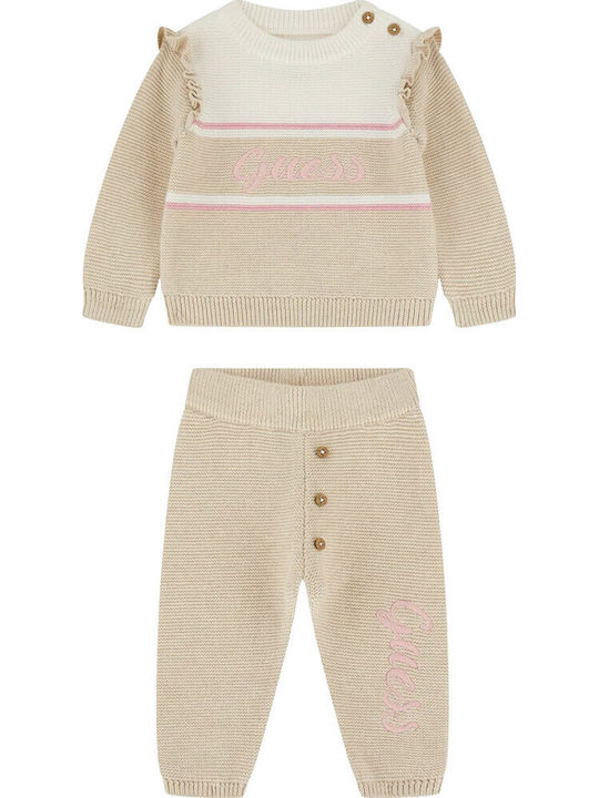 Kids Sweatpants Set Light Oatmeal