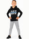 Kinder Sweatpants Set - Jogginganzug Μαύρη-γκρι
