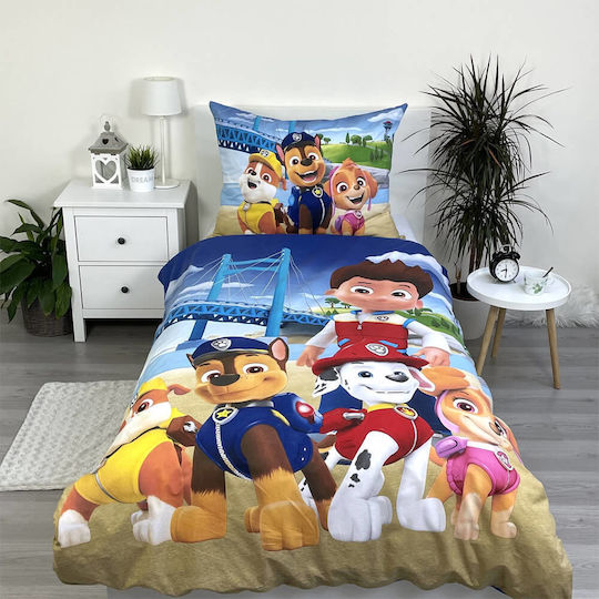 Halantex Set Kids Duvet Cover Single with Pillowcase Cotton Blue 140x200cm