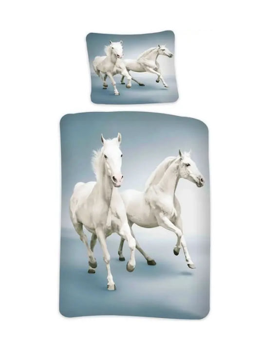 BrandMac Σετ Σεντόνια Μονά Βαμβακερά White 140x200cm